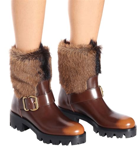 prada fur boots saks